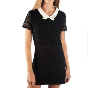 Riverdale Veronica Lodge Cosplay Dress Black Lace White Collar Women's S/M EUC
